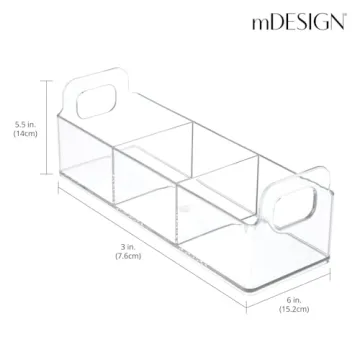 mDesign Plastic Condiment Organizer - Versatile Storage Solution
