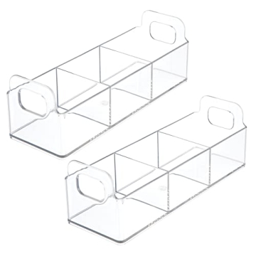 mDesign Plastic Condiment Organizer - Versatile Storage Solution