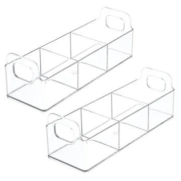 mDesign Plastic Condiment Organizer - Versatile Storage Solution