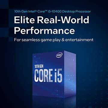 Intel Core i5-10400 Desktop Processor 6 Cores up to 4.3 GHz LGA1200 (Intel 400 Series Chipset) 65W, ...