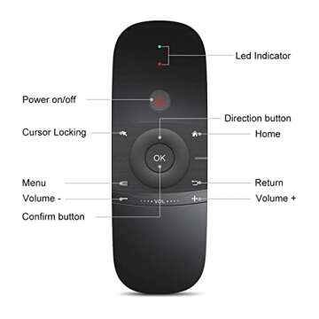WeChip W1 Air Mouse Remote & Wireless Keyboard for TVs
