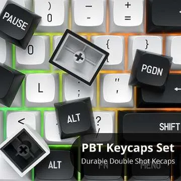 Taeeiancd Keycaps 60 Percent 150 Keys Double Shot PBT Custom Gaming Keycaps CSA Profile for US/ISO Layout 60% 65% 95% Cherry/Gatron MX Switches Mechanical Gaming Keyboards