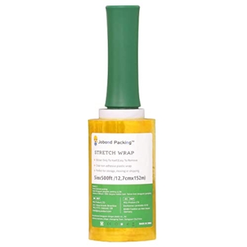 Colorful Mini Stretch Wrap Film with Handle 5 Inch, 80 Gauge Plastic Stretch Film Stretch Wrap for M...