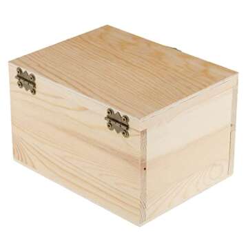 MonkeyJack 2 Tiers Plain Unpainted Wooden Jewelry Box Organizer Storage Container Unfinished Drawer Case DIY Crafts