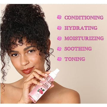 NATURE WELL Rose Water Hydrating Facial Toner Mist for Dewy & Radiant Skin, 100% Vegan, Refreshing, Conditioning, Soothing, Redness Reducing, Perfect for Travel, 4 Fl Oz