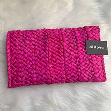 Stylish Handmade Straw Clutch for Women Events and Vacations