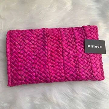 Stylish Handmade Straw Clutch for Women Events and Vacations