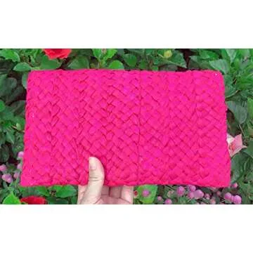 Stylish Handmade Straw Clutch for Women Events and Vacations