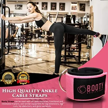 Booty Basics Pink Ankle Strap for Cable Machines