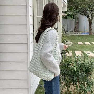 Bubble Hobo Bags for Women Bubble Tote Bag Cloud Shoulder Bag Hobo Bag Casual Purses Satchel Work Bag