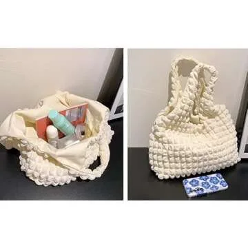 Bubble Hobo Bags for Women Bubble Tote Bag Cloud Shoulder Bag Hobo Bag Casual Purses Satchel Work Bag