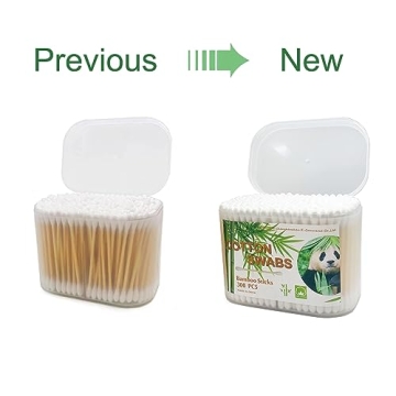 900 pcs Bamboo Cotton Swabs for Eco-Friendly Cleaning