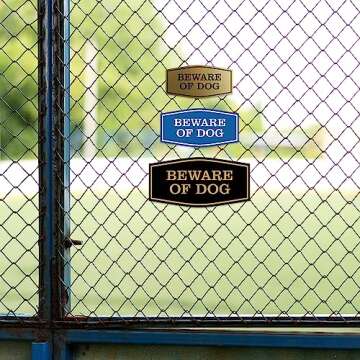 All Quality Fancy Beware of Dog Wall or Door Sign | Durable Material | Home Security Signs | Easy to...