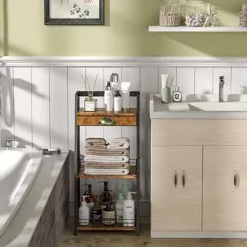 Stylish 3-Tier Bathroom Storage Shelves with Drawer