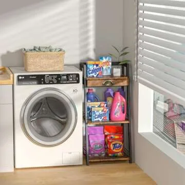 Stylish 3-Tier Bathroom Storage Shelves with Drawer