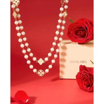 Elegant IDOKAWA Multi-Strand Pearl Necklace for Women