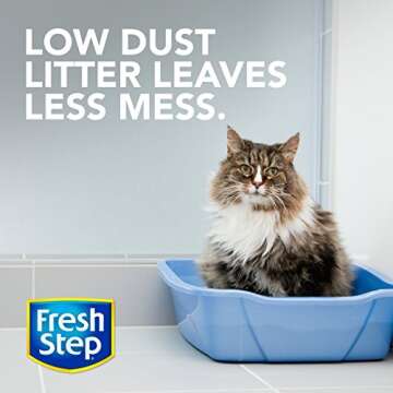 Fresh Step Odor Shield Clumping Litter With Febreze Freshness, Continuous Cat Litter Odor Eliminator, 25 lb. Box