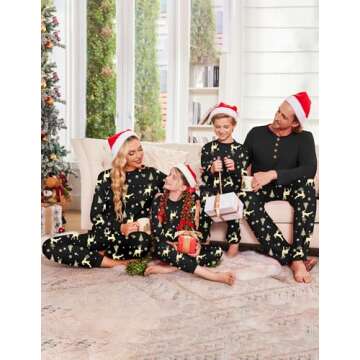 Ekouaer Family Christmas Pajamas Matching Sets for All