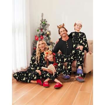 Ekouaer Family Christmas Pajamas Matching Sets for All