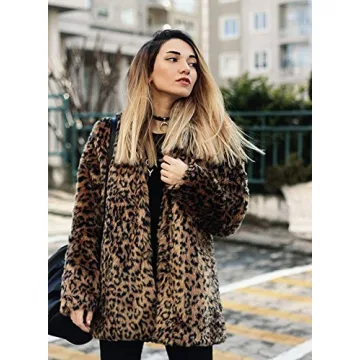 Stylish Khaki Faux Fur Cardigan for Winter Fashion