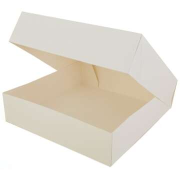 SCT White Bakery Boxes with Window & Flip Top - 200 pcs