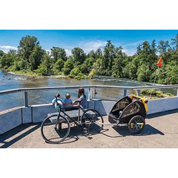 BURLEY Bee 2-Seat Kids Bike Trailer Lightweight Durable Yellow