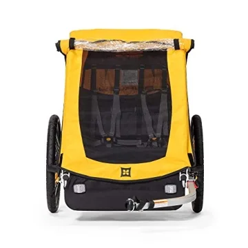 BURLEY Bee 2-Seat Kids Bike Trailer Lightweight Durable Yellow