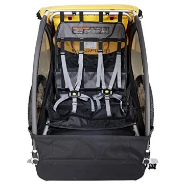 BURLEY Bee 2-Seat Kids Bike Trailer Lightweight Durable Yellow