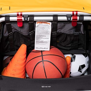 BURLEY Bee 2-Seat Kids Bike Trailer Lightweight Durable Yellow