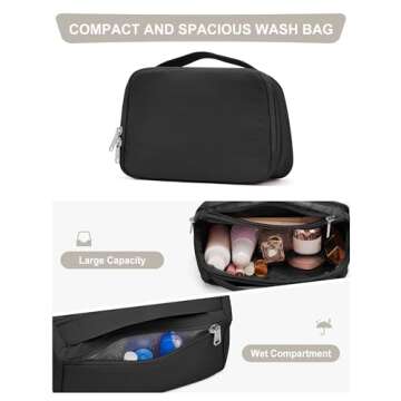 suratio Tote Bag For Women Canvas The Tote Bag Travel Laptop Tote Bag Purse With Compartments Computer Gym Yoga Mat Bag Work Weekender Tote Bags Top-handle Handbags With Zipper 2Pcs Set Black