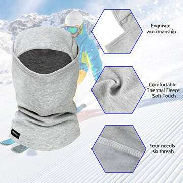KOOLSOLY Ski Mask Balaclava Full Face Winter Warmth