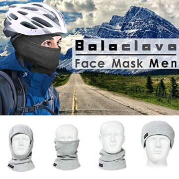 KOOLSOLY Ski Mask Balaclava Full Face Winter Warmth