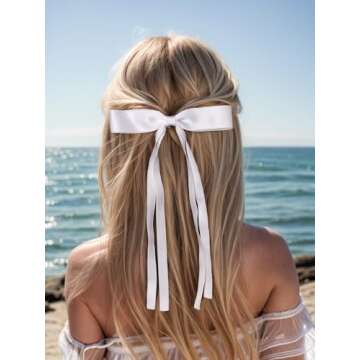 Stylish Bowknot Ribbon Hair Clips - Set of 4 - Chic Accessories