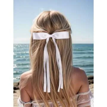 Stylish Bowknot Ribbon Hair Clips - Set of 4 - Chic Accessories
