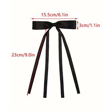 Stylish Bowknot Ribbon Hair Clips - Set of 4 - Chic Accessories