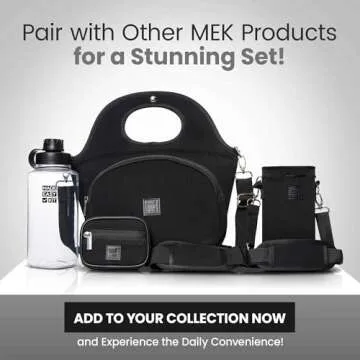 Made Easy Kit Pill Case - Weekly Medicine Organizer with Removable Seven-Day Vitamin & Supplement Box - Premium Neoprene for Travel Purse Accessory (Black)