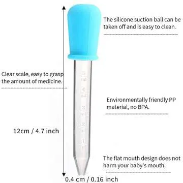 COLIBROX Liquid Dropper - Silicone Droppers for Kids - Pipette Kids - 5 ML Pipettes Plastic Droppers - Candy Dropper - Water Droppers for Kids - Preschool Droppers - Food Grade Pipettes