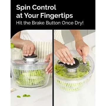 Multi-Use Pump Salad Spinner for Easy Meal Prep