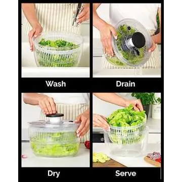 Multi-Use Pump Salad Spinner for Easy Meal Prep