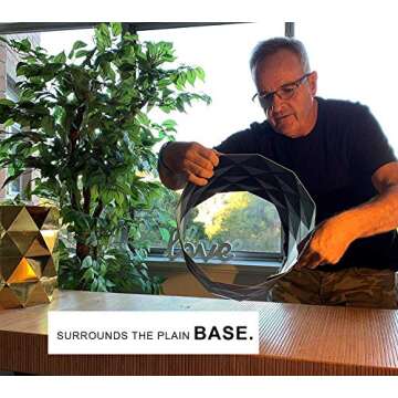 Deluxe 65” Premium Bird of Paradise Travelers Palm Artificial Tree + Fiddle Leaf and Tropical Grass Foliage in 8" Base + 12" Plant Pot Skirt.