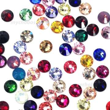 144 pcs Austrian Crystal 2088 Xirius Rose Flatbacks No-Hotfix Assorted Colors DIY Deco Bling
