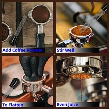 Wdt Tool, Espresso Coffee Stirrer 12 Needles 0.4mm Espresso Distribution Tools with Stand, Espresso Coffee Distributor