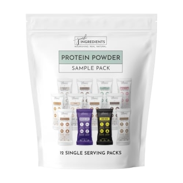 JUST Ingredients Variety Pack Protein Powder | 12 Servings | 100% Grass-Fed Whey | Non-GMO, Gluten-F...