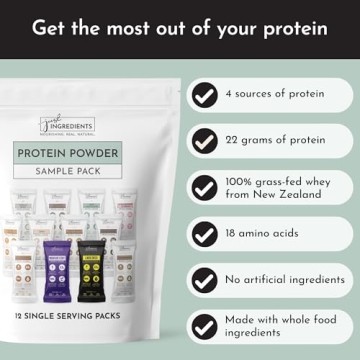 JUST Ingredients Variety Pack Protein Powder for Smoothies
