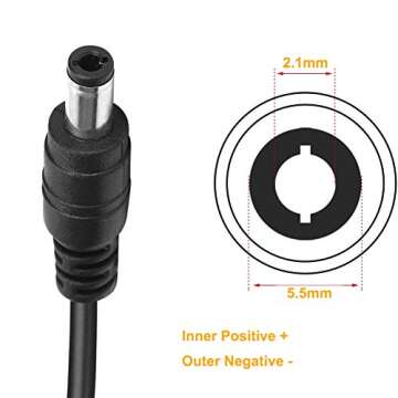 JOYLIT 12V 5A Power Supply Adapter 60W, AC 100-240V Convert to DC 12 Volt 5 Amp 60 Watt Transformer ...