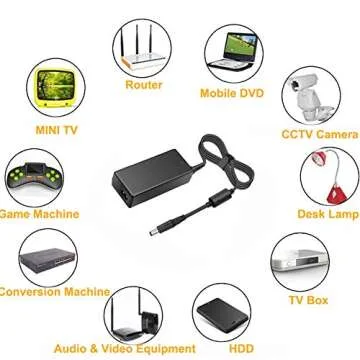 JOYLIT 12V 5A Power Supply Adapter for LED Lights