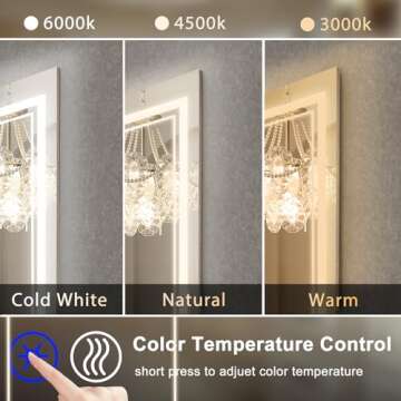 SaniteModar 32x24 in LED Bathroom Mirror with Lights