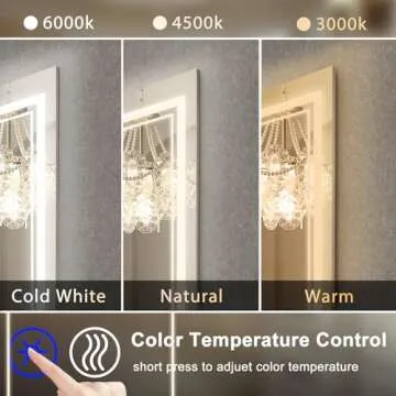 SaniteModar 32x24 in LED Bathroom Mirror with Lights