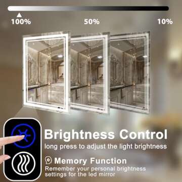 SaniteModar 32x24 in LED Bathroom Mirror with Lights