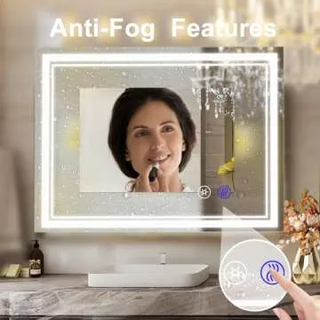 SaniteModar 32x24 in LED Bathroom Mirror with Lights